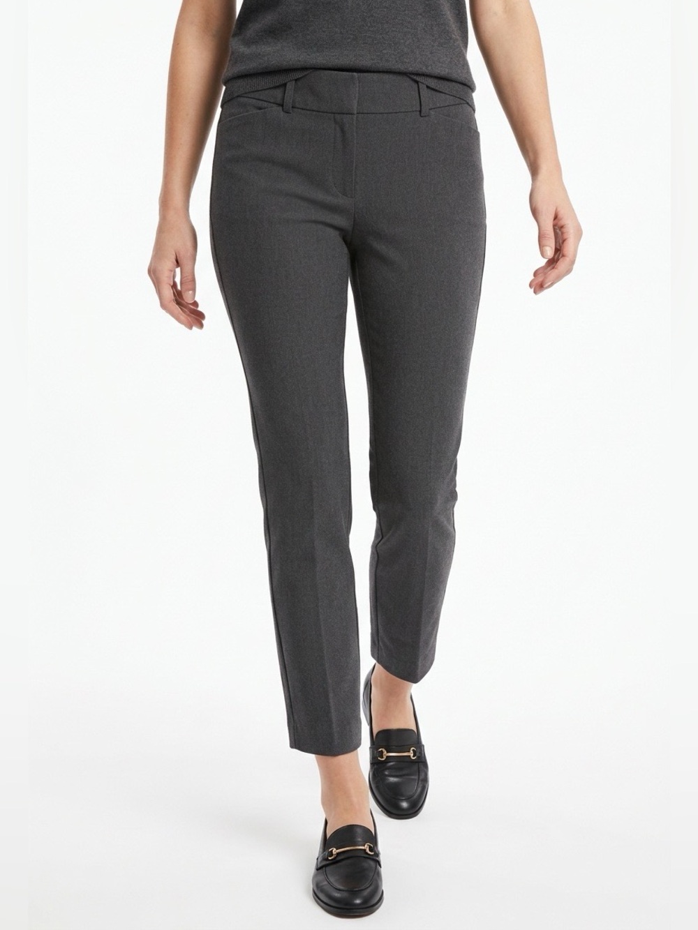 LOFT Dark Charcoal Slim Ankle Pants